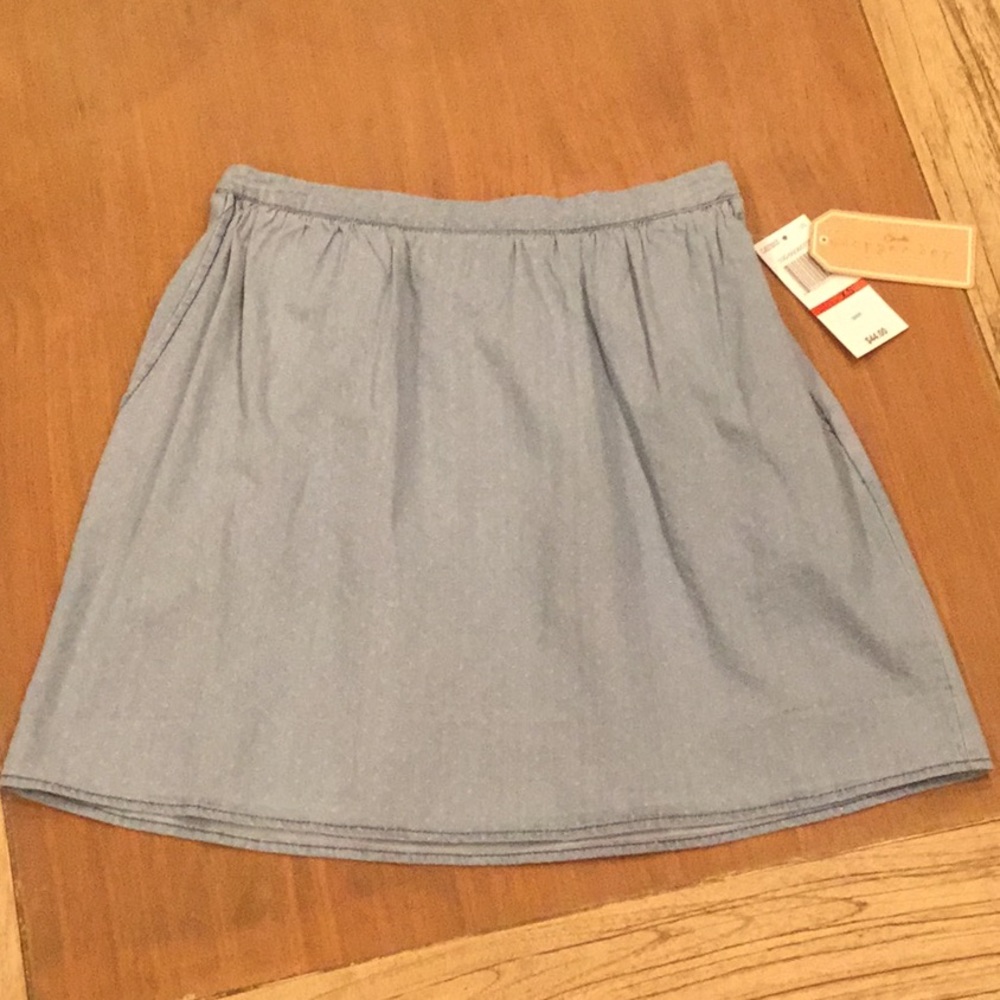Copper Key Chambray Skirt NWT